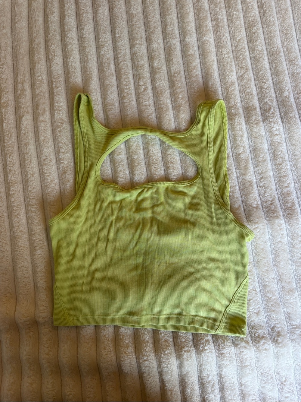 Lululemon Cropped Ribbed Tank Top - Lime Green